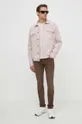 Rifľová bunda Pepe Jeans ružová