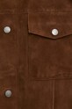 Pepe Jeans geaca din piele intoarsa VRYSON PM402963 maro
