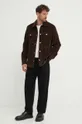 A.P.C. kurtka sztruksowa Blouson Alex brązowy