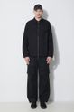 Памучно яке A-COLD-WALL* Zip Overshirt ACWMSH138A черен SS24