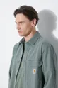 зелёный Хлопковая куртка-рубашка Carhartt WIP Reno Shirt Jac