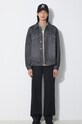 Wood Wood geacă din denim Ivan Denim 12315107.7051 negru SS24