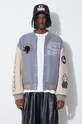 PLEASURES geaca bomber Calendar Varsity albastru P24SP040.BLUE
