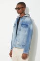 Džínová bunda Evisu Seagull & Evisu Embossed modrá 2ESHTM4DJ8080