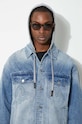 Evisu geacă din denim Seagull & Evisu Embossed 2ESHTM4DJ8080 albastru