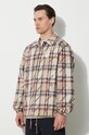 Бавовняна куртка A Bathing Ape A Bathing Ape Logo Check Pattern Coach Jacket бежевий 1J80140052