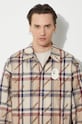 Bavlněná bunda A Bathing Ape A Bathing Ape Logo Check Pattern Coach Jacket 1J80140052 béžová