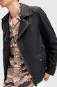 AllSaints geaca de piele ROSSER BIKER M001LA negru SS24