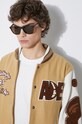 A Bathing Ape jacheta bomber din lana Bape Multi Motif Varsity 1J80141001 bej