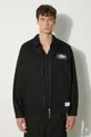 NEIGHBORHOOD giacca in cotone Zip Work Jacket nero 241TSNH.JKM02