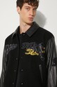 Вовняна куртка Awake NY Varsity Jacket SP24.OT001 чорний