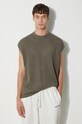 Îmbrăcăminte MKI MIYUKI ZOKU vestă din bumbac Loose Gauge Vest LOOSE.GAUGE.VEST verde
