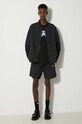 MKI MIYUKI ZOKU jacket Crinkle Nyon Track Jacket CRINKLE.NYON.TRACK.JACK black SS24