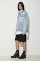 Džínová bunda VETEMENTS Logo Denim Jacket UE64JA390N modrá SS24