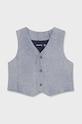 Kojenecká vesta ze směsi lnu Mayoral látka modrá 1387.3E.Baby.PPYH