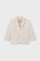 Detské sako s prímesou ľanu Mayoral látka béžová 1444.3E.Baby.PPYH