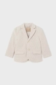 beige Mayoral blazer in misto lino per bambini Ragazzi