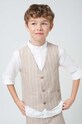 Mayoral kamizelka z domieszką lnu dziecięca tkanina szary 6341.7A.Junior.PPYH