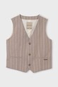 Mayoral kamizelka z domieszką lnu dziecięca 6341.7A.Junior.PPYH szary SS24