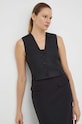 By Malene Birger kamizelka tkanina czarny Q71447031