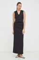 By Malene Birger kamizelka Q71447031 czarny SS24