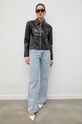 Яке 2NDDAY 2ND Gregor - Croco lacquer 2241117836 черен SS24