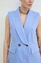 Luisa Spagnoli vestă de in VOLTA 541180 albastru