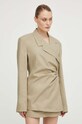 Herskind blazer din amestec de in cu captuseala bej 5112840