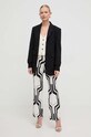 Шерстяной пиджак Weekend Max Mara 2415041021600 чёрный SS24