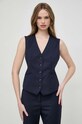 BOSS kamizelka wełniana granatowy 50517802