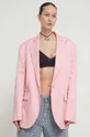 Σακάκι Moschino Jeans ροζ