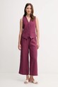 United Colors of Benetton vestă de in 2AGHDJ00G violet AW25