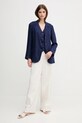United Colors of Benetton kamizelka lniana 2AGHDJ00G granatowy AW25