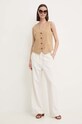 United Colors of Benetton gilet in lino 2AGHDJ00G beige SS25