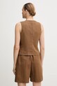 Одежда Льняной жилет United Colors of Benetton 2AGHDJ00G коричневый