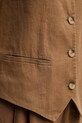 Льняной жилет United Colors of Benetton 2AGHDJ00G коричневый