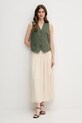 Лляний жилет United Colors of Benetton 2AGHDJ00G зелений SS25