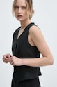 Ľanová vesta Weekend Max Mara čierna 2415151022600