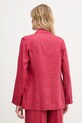 Дрехи United Colors of Benetton сако с едноредно закопчаване дамско от лен 2AGHDW00R червен