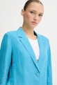 United Colors of Benetton marynarka lniana niebieski 2AGHDW00R