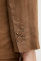 Plátěné sako United Colors of Benetton 2AGHDW00R hnědá