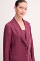 Льняной жакет United Colors of Benetton бордо 2AGHDW00R