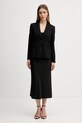 Suknjič Sisley 2KVXLW01Q črna AW25