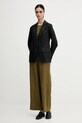 Льняной жакет Sisley 2AGHLW019 чёрный SS25