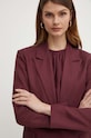 Patrizia Pepe marynarka z domieszką lnu bordowy 2S1496.A052