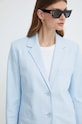 Льняний жакет MICHAEL Michael Kors блакитний MS4107O9BA