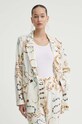 Never Fully Dressed blazer din amestec de in bej NFDOU318.Cream