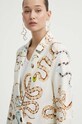 Never Fully Dressed blazer din amestec de in NFDOU318.Cream bej