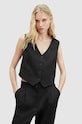 Telovnik AllSaints NELLIE WAISTCOAT S podlogo črna WT512Z