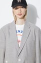 Kenzo giacca in lana Solid Kimono Blazer grigio FE52VE2469RB.96